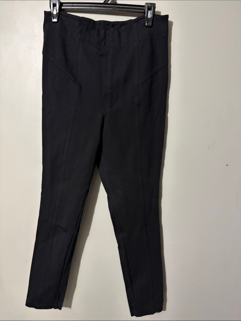 Free People Black High-Waist Slim Pants